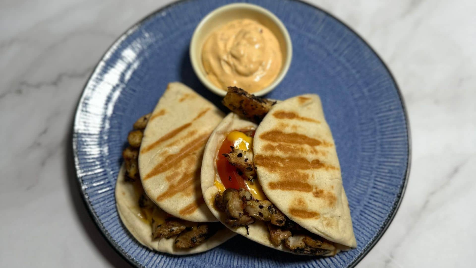 Gezonde kipdij flatbread